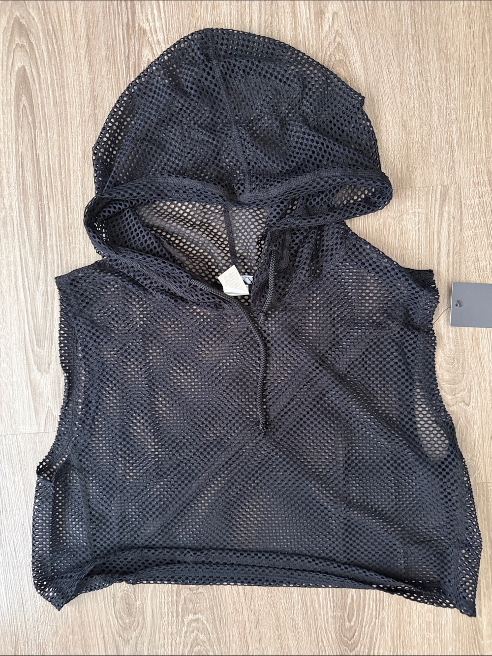NUX Black Mesh Hooded Too